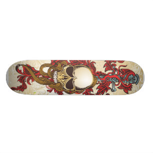 Skateboard Planche à roulettes d'épée de crâne
