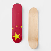 Skateboard Planche à roulettes Drapeau de la Chine (Recto)
