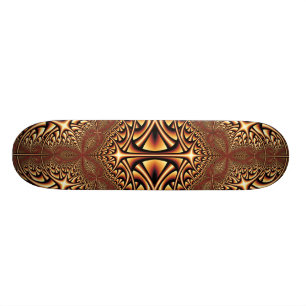 Skateboard Planche à roulettes en bronze de fractale de