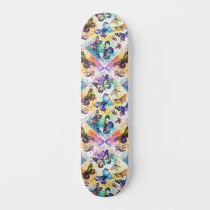Skateboard Planche à roulettes en collage de papillon inspiré
