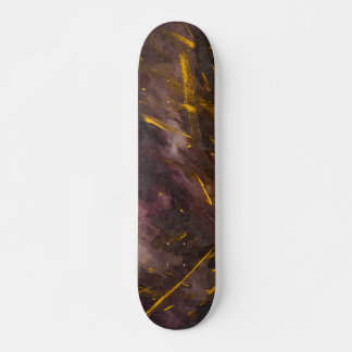 Skateboard Planche à roulettes en marbre de nébuleuse bronze