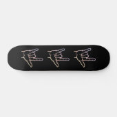 Skateboard Planche à roulettes en pastel d'ASL je t'aime (Horz)