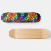 Skateboard Planche à roulettes en soie d'arc-en-ciel de (Horz)