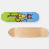 Skateboard Planche à roulettes, Fille au chat (Horz)