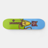 Skateboard Planche à roulettes, Fille au chat (Horz)