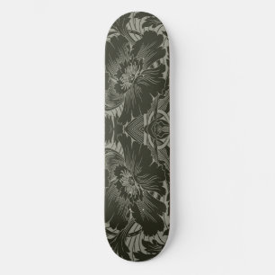 Skateboard Planche à roulettes Fleur Noire