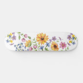 Skateboard Planche à roulettes Fleurs sauvages joliment fémin (Horz)