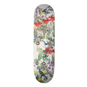 Skateboard Planche à roulettes florale animale de faune