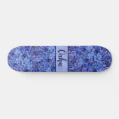 Skateboard Planche à roulettes florale Hydrangea Bleu (Horz)