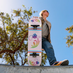 Skateboard Planche à roulettes Flower