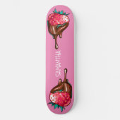 Skateboard planche à roulettes fraise en déshydratation Choco (Recto)