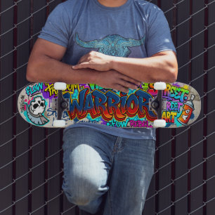 Skateboard planche à roulettes guerrier