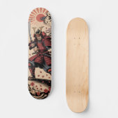 Skateboard Planche à roulettes Guerrier Samouraï (Recto)