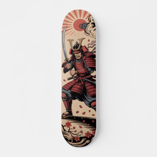 Skateboard Planche à roulettes Guerrier Samouraï (Devant)