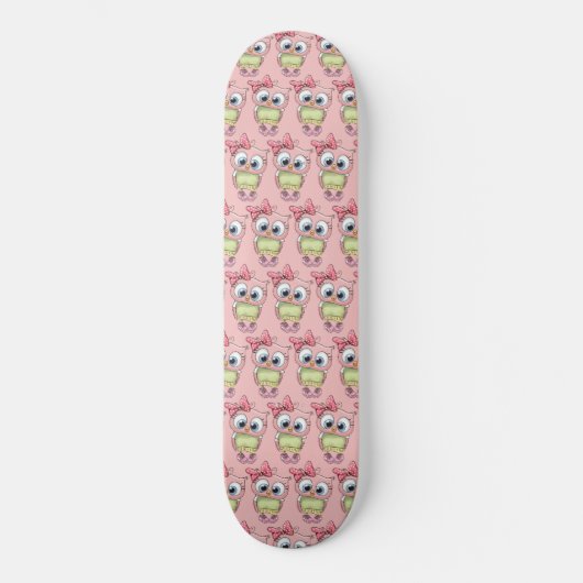 Skateboard Planche à roulettes Hibou (Recto)