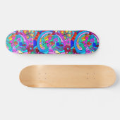 Skateboard planche à roulettes hippie super d'amour (Horz)