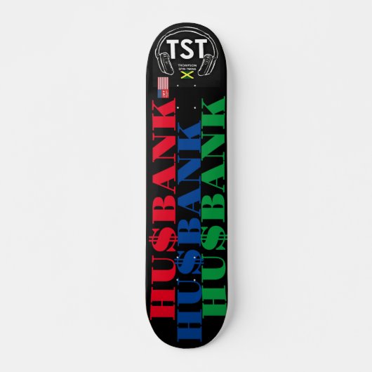 Skateboard Planche à roulettes HU$BANK OFFICIEL JMT 7 3/4" (Devant)
