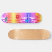 Skateboard Planche à roulettes Industrial Lights Rainbow Flow (Horz)