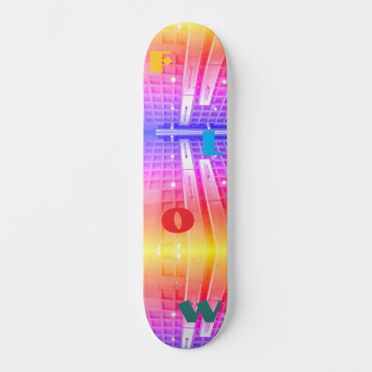 Skateboard Planche à roulettes Industrial Lights Rainbow Flow (Recto)