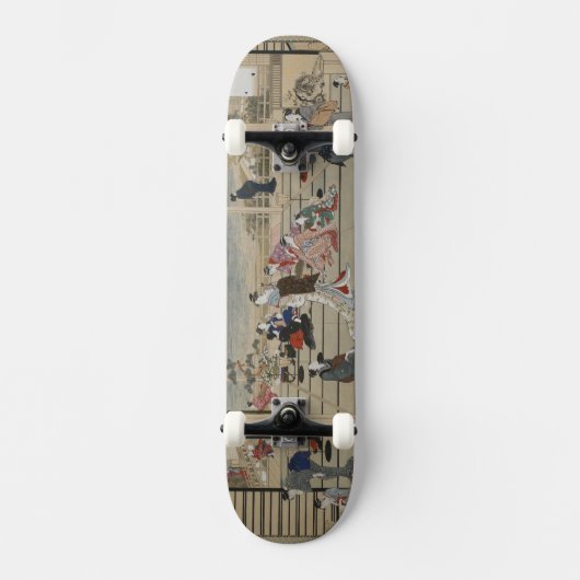 Skateboard Planche à roulettes japonaise de l'art d'Utamaro (Recto)