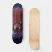 Skateboard Planche à roulettes Loup rouge pris au piège (Recto)