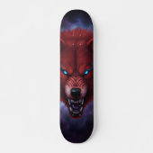Skateboard Planche à roulettes Loup rouge pris au piège (Devant)