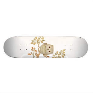 Skateboard Planche à roulettes musicale de hibou d'arbre