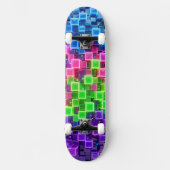 Skateboard Planche à roulettes Neon 3D Cube - Bleu Électrique (Recto)