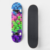 Skateboard Planche à roulettes Neon 3D Cube - Bleu Électrique (Recto)