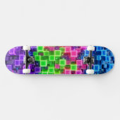 Skateboard Planche à roulettes Neon 3D Cube - Bleu Électrique (Horz)