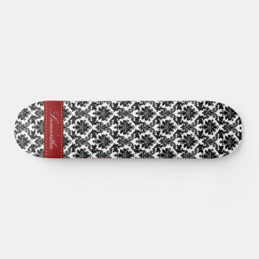 Skateboard Planche à roulettes noire Damask Lace (Horz)