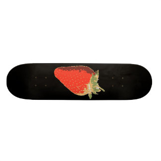 Skateboard Planche à roulettes noire de fraise