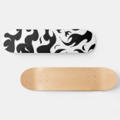 Skateboard planche à roulettes noire et blanche de conception (Horz)