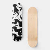 Skateboard planche à roulettes noire et blanche de conception (Recto)