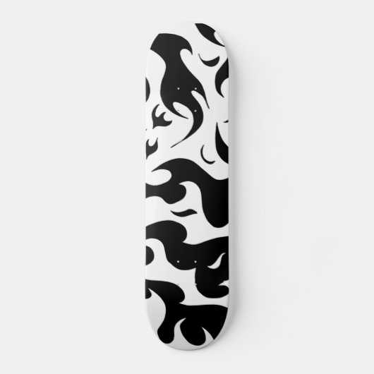 Skateboard planche à roulettes noire et blanche de conception (Recto)
