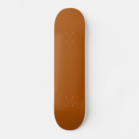 Skateboard Planche à roulettes orange brûlé uni (Recto)