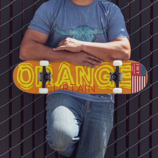 SKATEBOARD PLANCHE À ROULETTES ORANGE CURTAIN 7 3/4" (Extérieur 3)