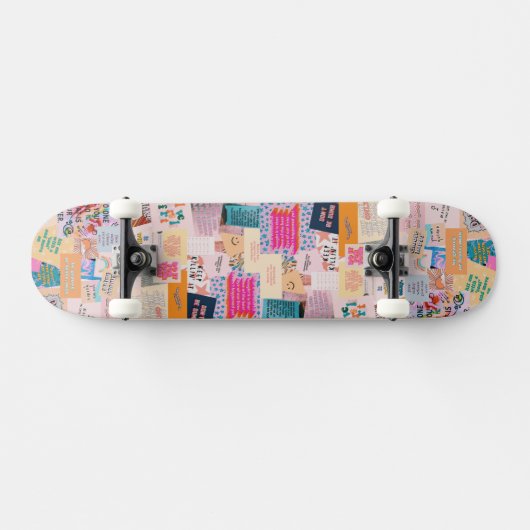 Skateboard planche à roulettes patchwork Good Vibes (Horz)