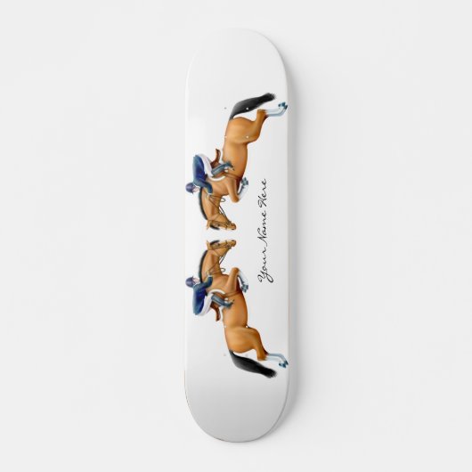 Skateboard Planche à roulettes personnalisable de chevaux de (Devant)