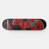Skateboard Planche à roulettes personnalisée avec nom Red Dra (Horz)