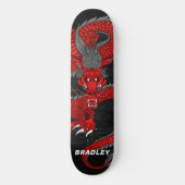 Skateboard Planche à roulettes personnalisée avec nom Red Dra (Recto)