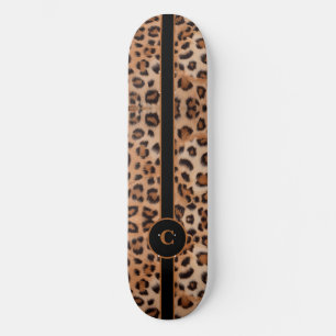 Skateboard Planche à roulettes personnalisée Léopard Féroce e