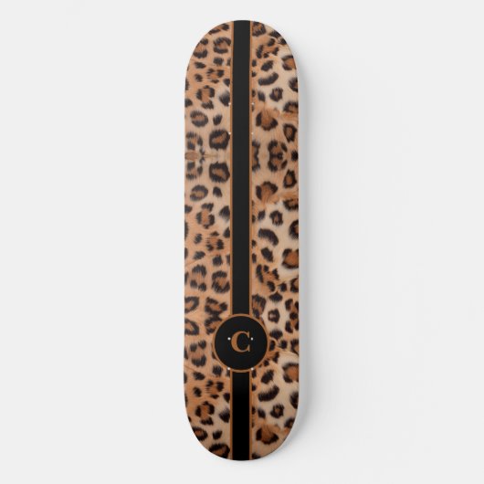 Skateboard Planche à roulettes personnalisée Léopard Féroce e (Recto)