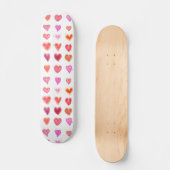 Skateboard Planche à roulettes petits coeurs (Recto)