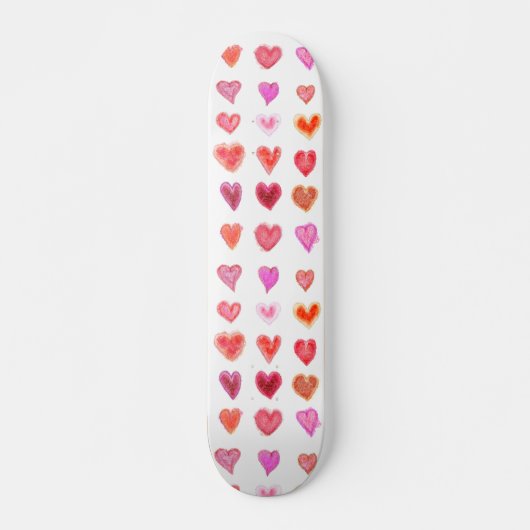 Skateboard Planche à roulettes petits coeurs (Devant)