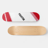 Skateboard Planche à roulettes Phantom rayure de course rouge (Horz)