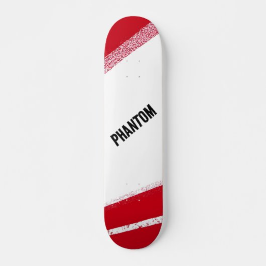 Skateboard Planche à roulettes Phantom rayure de course rouge (Devant)