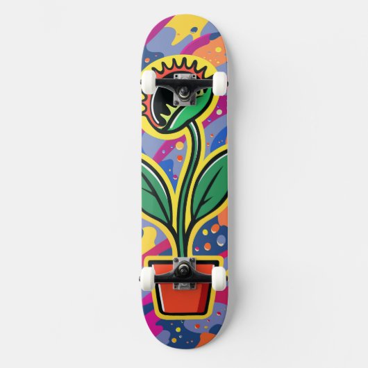 Skateboard Planche à roulettes Plante Carnivore – Conception (Recto)