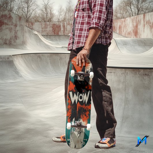 Skateboard Planche à roulettes Pop Art Comic Explosion - 'WOW