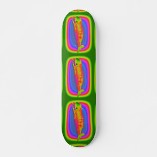 Skateboard planche à roulettes psychédélique de sourire de